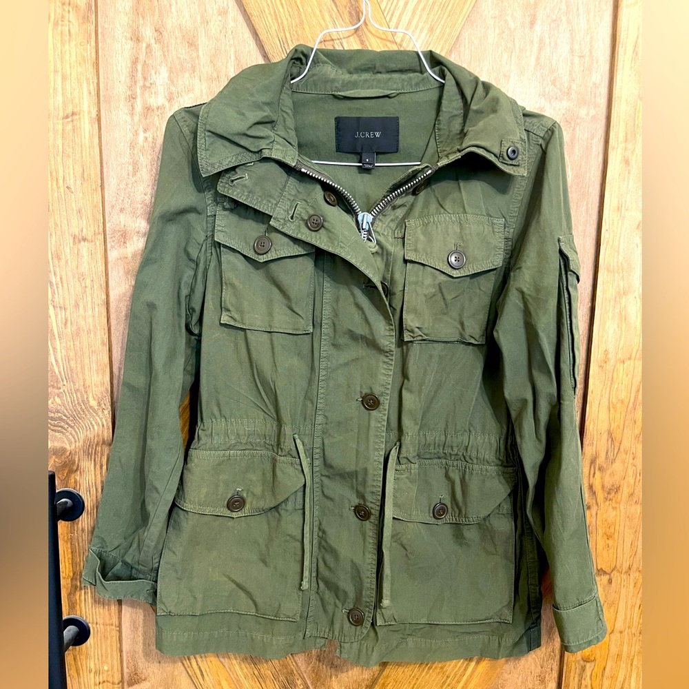 Jcrew Hooded Utility Jacket